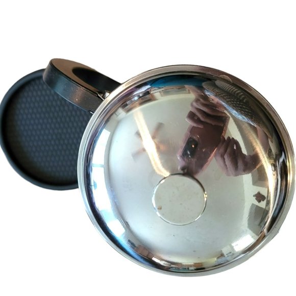 Arcosteel Coffee French Press Glass and Silver 8 Cup with Coaster DH638 - Picture 6 of 9